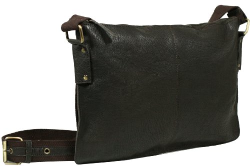 CNTMP Daron Vintage Unisex Messenger / Umh&auml;ngetasche Echt-Leder in Braun