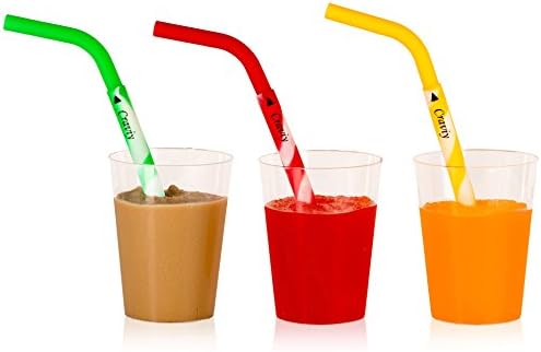 Reusable Soft Silicone Straws By CRAVIY-Top Quality Drinking Straws With Adjustable Length-Ecofriendly, Colorful Tumbler Bottle Accessories For Kids-Extra Durable, Striped Bendable Straws For Parties