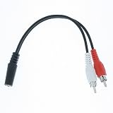 RiteAV - 3.5mm to RCA Stereo Male Cable - 6 inch
