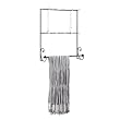 Metal Wall Display with 10 Hooks and Towel Bar