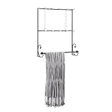 Metal Wall Display with 10 Hooks and Towel Bar