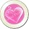 Pink hearts romantic tax disc holder