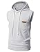 H2H Mens Fashion Slim Fit Sleeveless Hoodies with Pocket With Various Colors