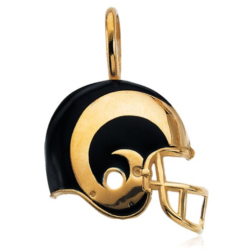 St. Louis Rams Helmet Pendant, 14 Karat Gold