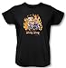 Betty Boop Ladies T-shirt Biker Flames Boop Black Tee Shirt , Small