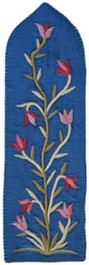 Bookmarks Tassels For Christian, Jewish Kids, Man & Women - Yair Emanuel EMBROIDERED BOOKMARK FLOWERS BLUE (Bundle)