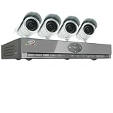 SVAT CV502-4CH-001 4 Channel Smart Phone Compatible H.264 DVR Security System with Coaching iMenu and 4 Indoor/Outdoor Night Vision Surveillance Cameras