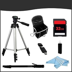 Pentax K-30 Weather-Sealed 16 MP CMOS Digital SLR Enthusiast Accessory Kit #3 includes (Full Size Tripod, Monopod, Case, 32GB SD Card, USB SD Card Reader/Writer, Cleaning Kit)