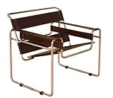 Accent Dining Arm Chair - Modern Brown Finish