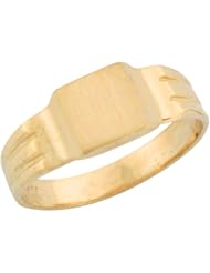 10k Yellow Gold Square Vintage Antique Inspired Signet Baby Ring