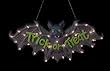 32" Trick Or Treat Hanging Bat Halloween Lighted Yard Art 35-Lights #650060