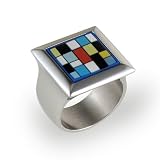 Mosaic Square Ring - Available in 3 colors and sizes 6 - 11.