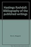 Hastings Rashdall : bibliography of the published writings