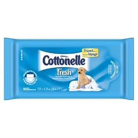 Cottonelle Fresh Flushable Wipes, Travel Pack, Pk/10 Wipes