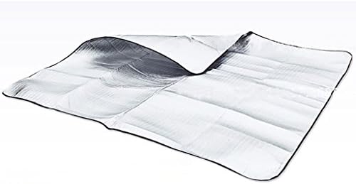 Aisport 200*200 CM Double-sided Aluminum Moisture-Proof Pad for Outdoor Camping Picnic, Waterproof Dampproof Oversized Large Aluminum Foil Tent Cushion for 3 to 4 Persons