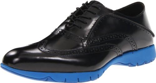 Hush Puppies Men's Five-Brogue Oxford,Black Brushoff,9 M US