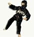Black Ninja 2tlg mit Gürtel u Kopfbedeckung Kinder Kostüm Gr 140