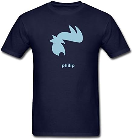 MingSe casual Men's Philip J Fry T-Shirts Navy L