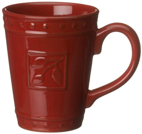 Signature Housewares Sorrento 14-Ounce Mugs, Ruby, Set of 6