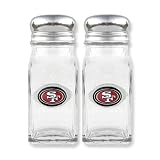 NFL 49ers Glass Salt and Pepper Shakers