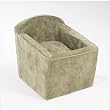 Booster Car Seat for Dogs Microvelvet Paisley Taupe Fabric (Loden)