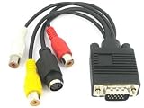 VGA to TV Converter S-Video RCA Out Cable Adapter UK