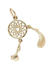 Rembrandt Charms Dream Catcher Charm, 10K Yellow Gold
