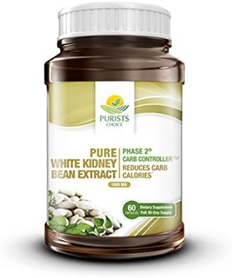 Pure White Kidney Bean Extract by Purists Choice | Phase 2 Carb Controller - 1 bottle