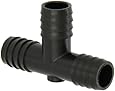 Thogus Polypropylene Tube Fitting, Tee, Black, Barbed