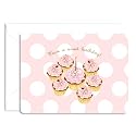 Dolce Birthday Card (1 Folded Note Card + 1 Envelope) - Cupcake | Rungtong & Co. Stationery Line