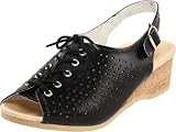 Worishofer Women's 583 Slingback Sandal,Black,37 EU / 7 B(M) US