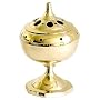Brass Censer/Charcoal Incense Burner - 7" High