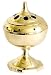 Brass Censer/Charcoal Incense Burner - 7" High