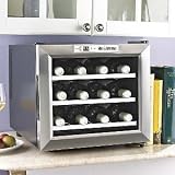 Wine Enthusiast Silent 12 Bottle Wine Refrigerator -Stainless Steel Trim Door