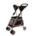 Kyjen OH00806 Outward Hound Designer Walk 'N Roll Pet Stroller, Medium, Java/Pink Candy