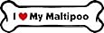 Imagine This Bone Car Magnet, I Love My Maltipoo, 2-Inch by 7-Inch