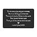 Family Love Father Personalized Text Engraved Metal Mini Wallet Insert Message Note Card
