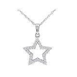 1/4ct Diamond Star Pendant set in White Gold