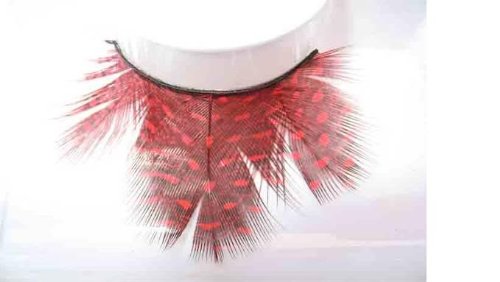 2 Paare Feder Wimpern SA-09 - Rot Preisvergleich