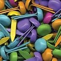 Doodlebug Mini Brad Multipacks 100/Package, Bright
