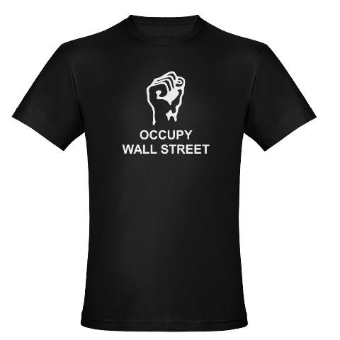 Occupy Fist Political Men's Fitted T-Shirt dark by CafePress