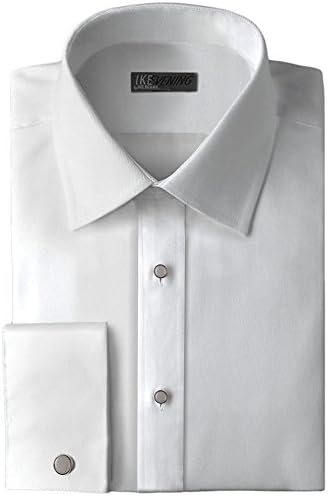 Ike Behar Non-Pleated Laydown Collar 100% Cotton Tuxedo Shirt