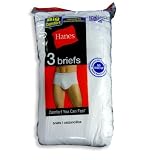 Hanes - Mens Big And Tall Briefs 3 Pack, White