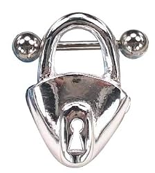 Safe Lock Chastity Belt Barbell Steel Jewelry Piercing