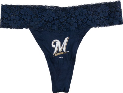 Milwaukee Brewers Women's Navy Super Soft Thong