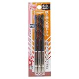 ナチ 六角軸鉄工ドリル3本組 6.0ミリ