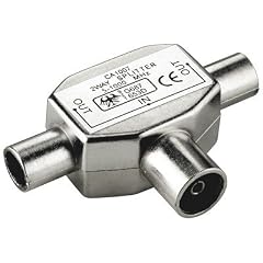 2 x Koaxial-Stecker auf Koaxial-Buchse - metall