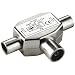 Produkt-Bild: 2 x Koaxial-Stecker auf Koaxial-Buchse - metall