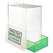 Brady PD439G 13" Height, 12" Width, 8" Depth, Acrylic, Green On Clear Color Large Capacity Ear Plug Dispenser, Legend "Wear Your Earplugs (With down arrow)"