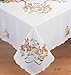 Creative Linens Easter Bunny Egg White 68x84 Rectangular Spring Fabric Tablecloth